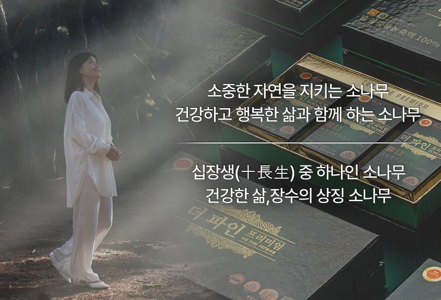 소중한 자연을 지키는 소나무, 건강하고 해복한 삶과 함께 하는 소나무, 십장생(十長生) 중 하나인 소나무, 건강한 삶, 장수의 상징 소나무